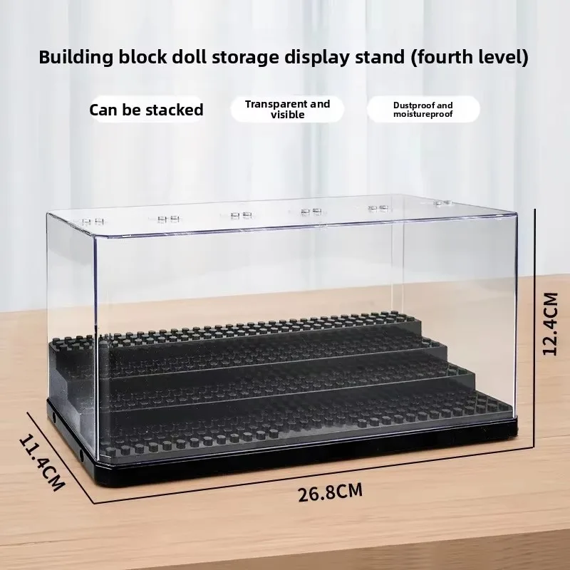 Mini doll display box, with 5 steps, compatible with main brand building figures, building doll storage box, large capacity view 5