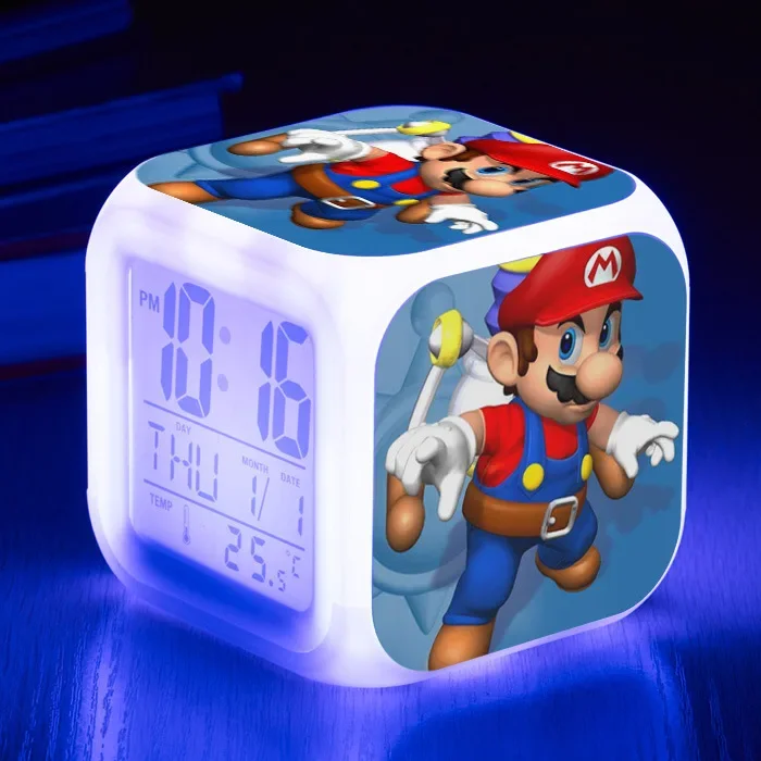 

Game Super Mario Cartoon Alarm Clock Mario Cartoon Figures Toys Creative Alarm Clock Childrens Students Birthday Christmas Gifts