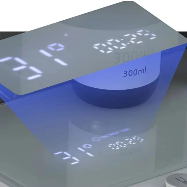 Brass Music Key Glowing Starry Sky Shower Head Set with Digital Display and Four Functions for Home Use Brass