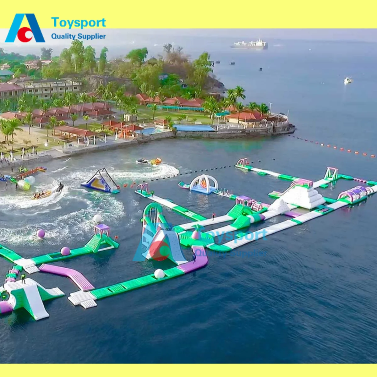 Floating 2024 Inflatable Water Park For Pools Lake Aqau Water Games Park