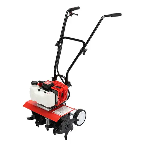Hot Sale  CE GS EMC 52cc 6 Blades Fuel Garden Hand Push Cultivator Mini Tiller for Agriculture