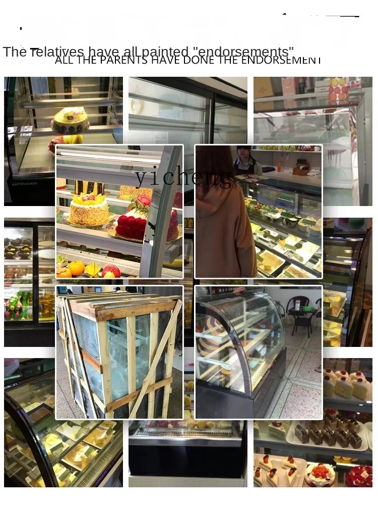 Cake Counter Refrigerated Display Cabinet Commercial Fruit Cooked Dessert Fresh Cabinet