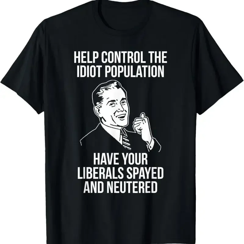 T-shirt drôle anti-démocrate, libéral, SJW, socialiste, stérilisé, S 5XL