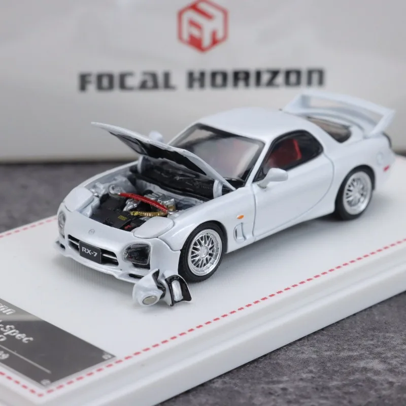 FH 1:64 マツダ RX-7 FD3S Aスペック スピードシミュレーション スタティック合金 オープンリッド カーモデル、男の子のホリデーギフト おもちゃ コレクション 飾り。