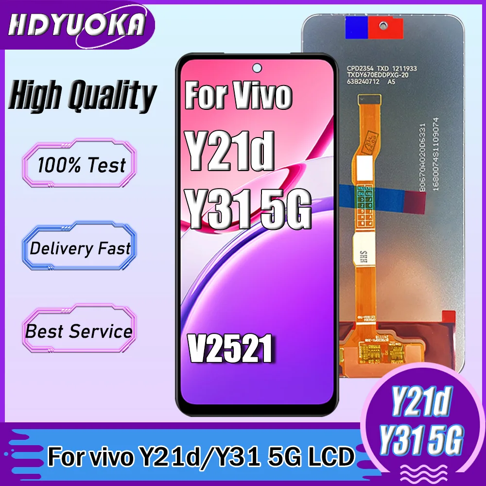 6.68 inch For Vivo Y21d LCD Display Touch Screen Digitizer