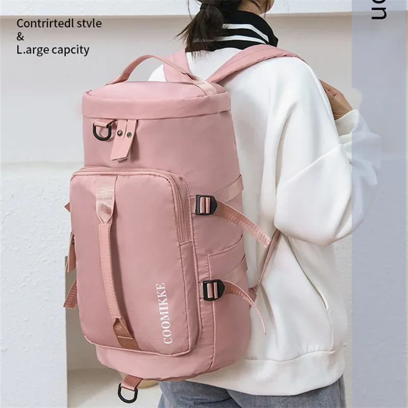 Dry-Wet Separate Waterproof Women Yoga Sport Bags Men Gym Fitness Bags Large Capacity Travel Backpack Luggage With Shoes Pocket