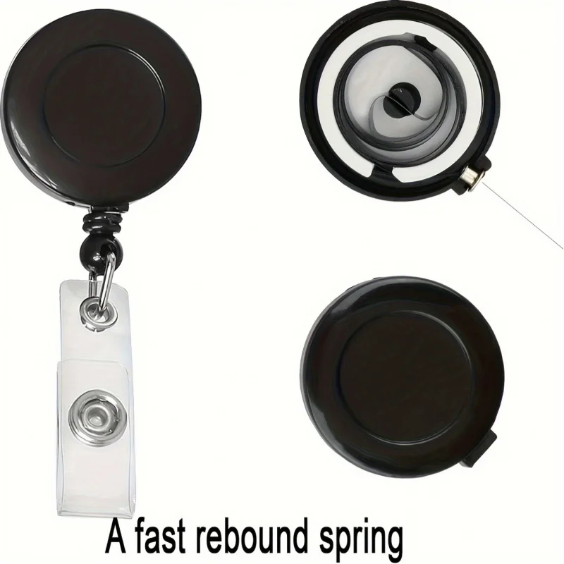 قطعتان، قطعة واحدة من مقص التمريض مع بكرة شارة قابلة للسحب، مقص أمان من الفولاذ المقاوم للصدأ ومقص ضمادة للاستخدام الطبي #4