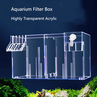 Aquarium External Filter Box Acrylic Filter Dry and Wet Separation 4 in 1 Silent External Suspend Fish Tank Drip Overflow New