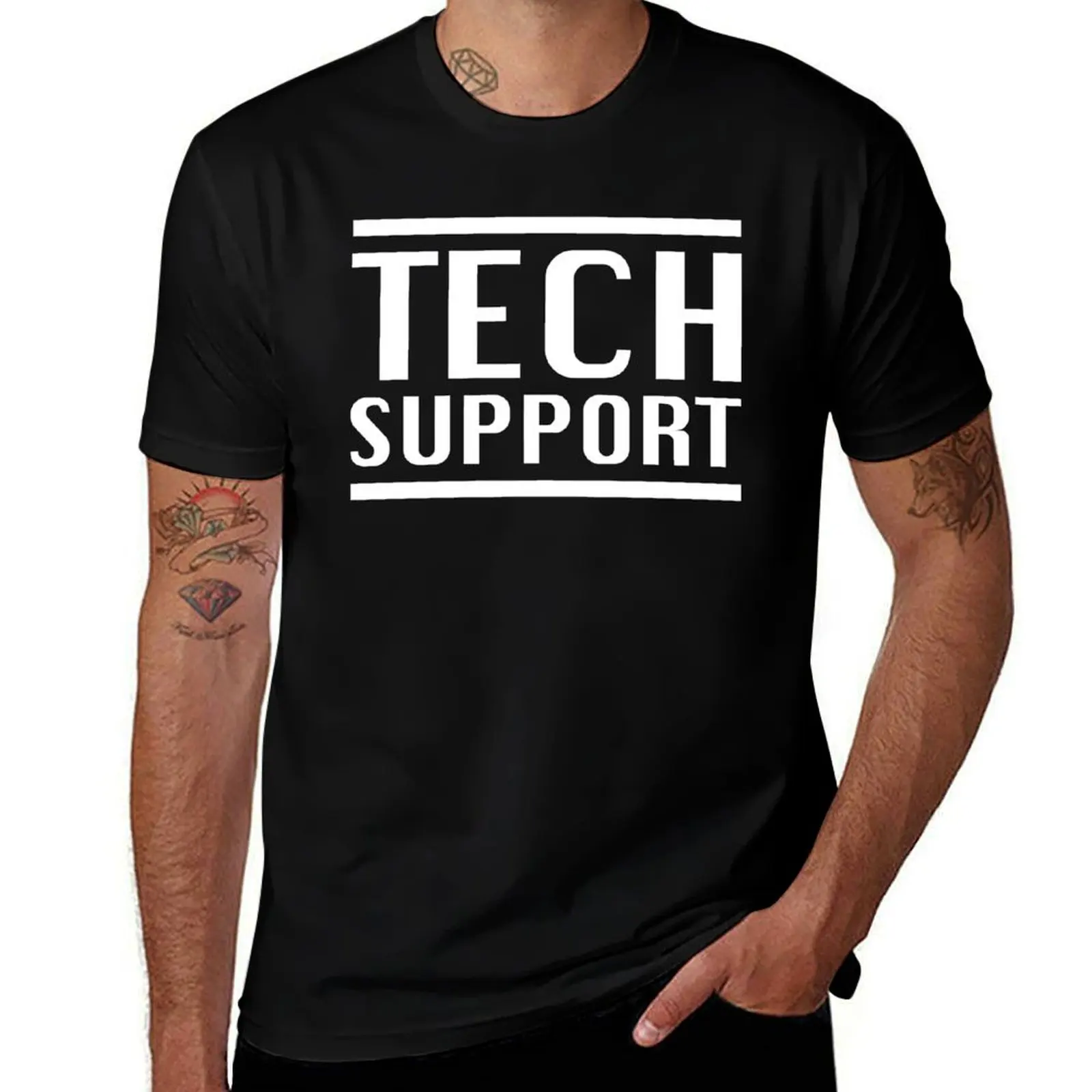 Футболка TECH SUPPORT больших размеров, быстросохнущая спортивная футболка