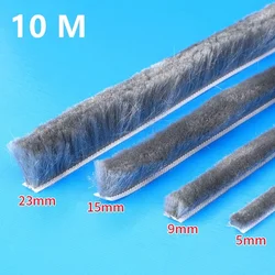 10M Brush Strip Self Adhesive Sliding Wardrobe Door Dust Sealing Sealing Strip Door Window Sound Insulation Weather Stripping