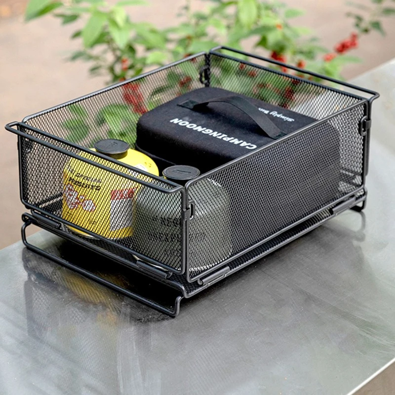 Outdoor IGT 304 Stainless Steel Storage Mesh Box Camping One Unit Multi functional Water Filter Basket IGT Table  Accessories