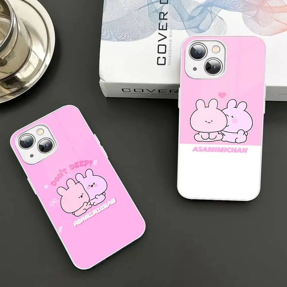 

Cartoon Cute Asamimichaan Tempered Glass For Iphone 14 13 12 11 Pro Mini XS MAX 14Plus X XS XR Cover