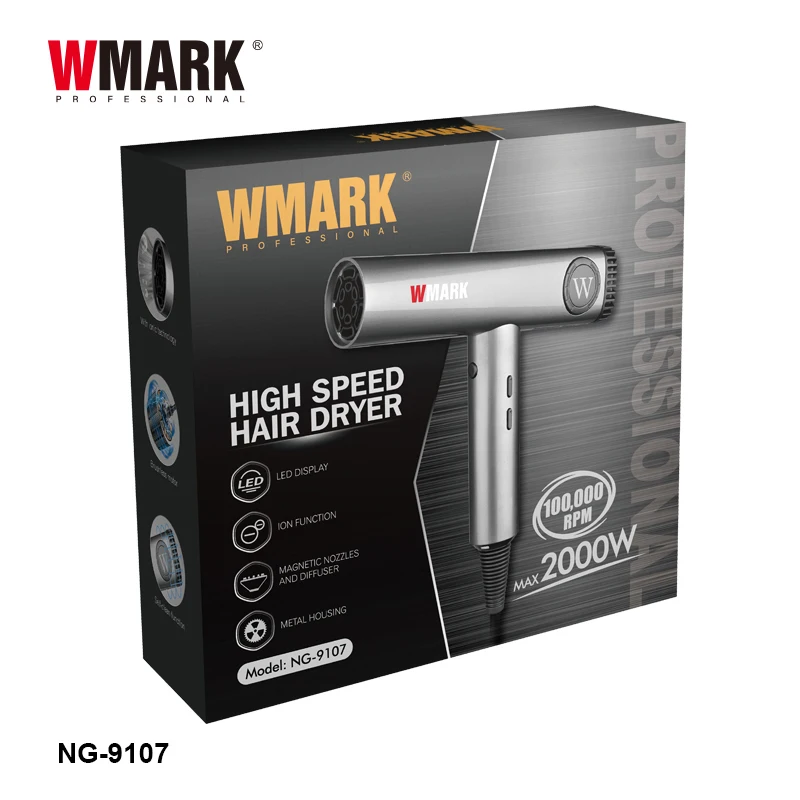 2024 WMARK Brushless motor hot/cold air hair dryer NG-9107 hair dryer quick-drying intelligent thermostatic hair dryer