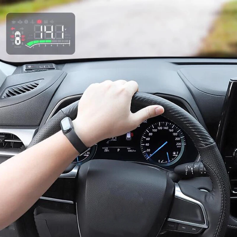 LHD!! For Toyota Highlander 2020-2025 Head Up Display HUD Electronic Device Safe Driving Screen Alarm System Car Accessories