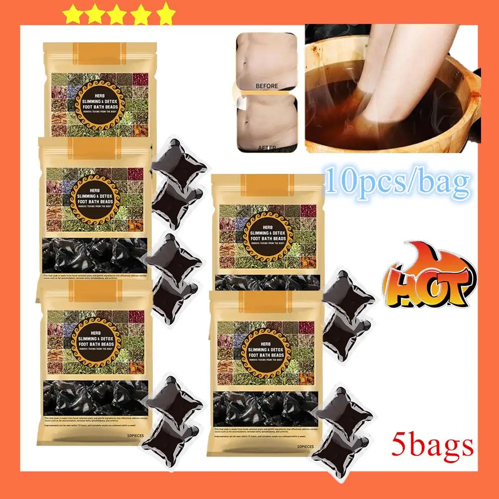 50pcs Foot Soaking Beads Ginger Root Extract Soothes Leg Fatigue Vein Health Effectively Shapes Body Foot Bath Beads