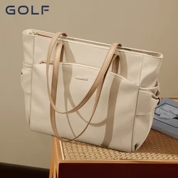 GOLF Women Tote Bags Nylon Bow Shoulder Bag Zipper Ladies Commuter Tote Bag for Work with Laptop Compartment Anti Theft Handbag
