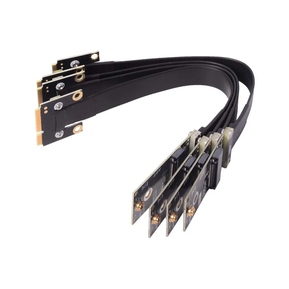 ADT-Link R65SF mPCIe Adaptador de cable de extensión NIC inalámbrico 8Gbps Mini PCI-e PCIe Ngff a M.2 WIFI Key-A interfaz Ngff 3-100cm