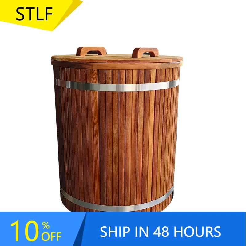 

STLFVarious Traditional and Modern Solid Wood Ice Bath Buckets Round and Spa Tubs for Villas