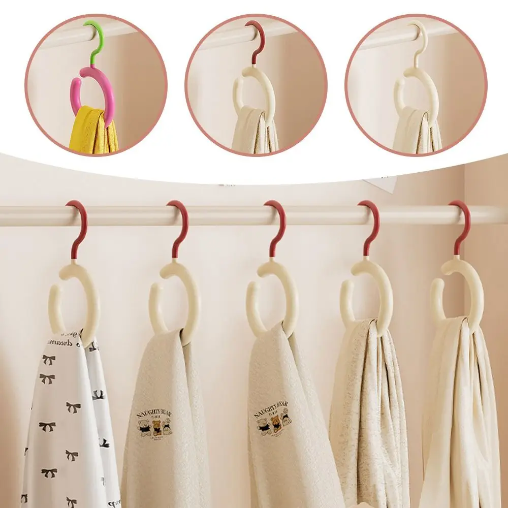 

Gifts Multifunctional Home Clothes Hanger Portable Dopamine Hook Round Scarf Tie Display Rack Rotatable Bedroom Scarf Racks