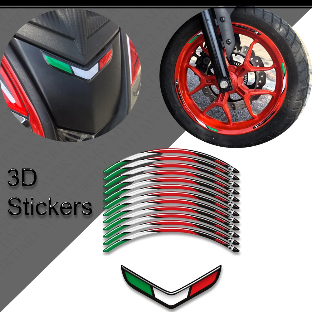 For SR GT 125 200 Sport Replica Body Protector Fairing Shell Fender Motorcycle Accessories Parts PVC+Epoxy Resin3D Stickers