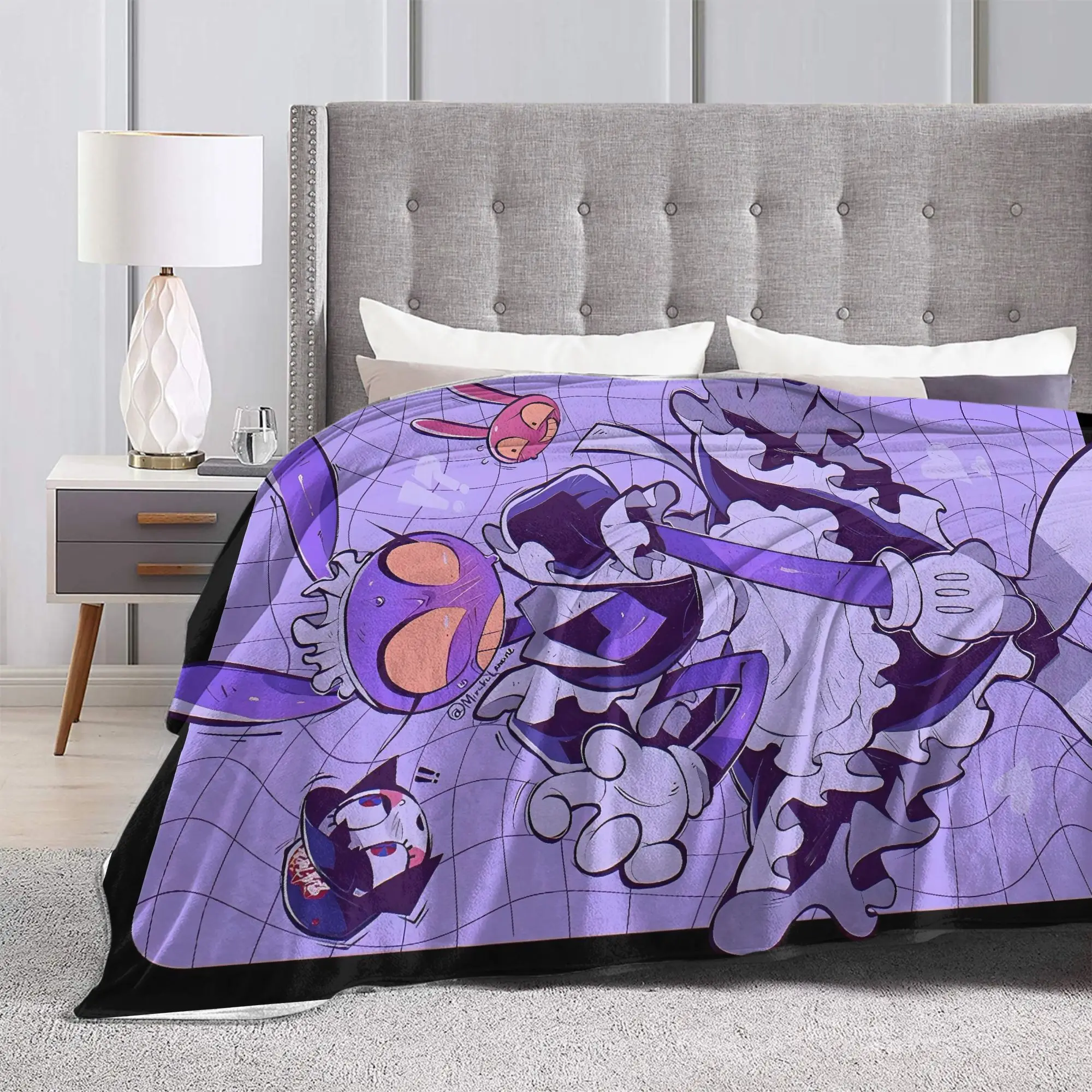 أنيمي المذهلة السيرك الرقمي الدافئة بطانية ناعمة طائرة السفر أفخم رمي بطانية الأزياء الأريكة الفانيلا أريكة غطاء سرير