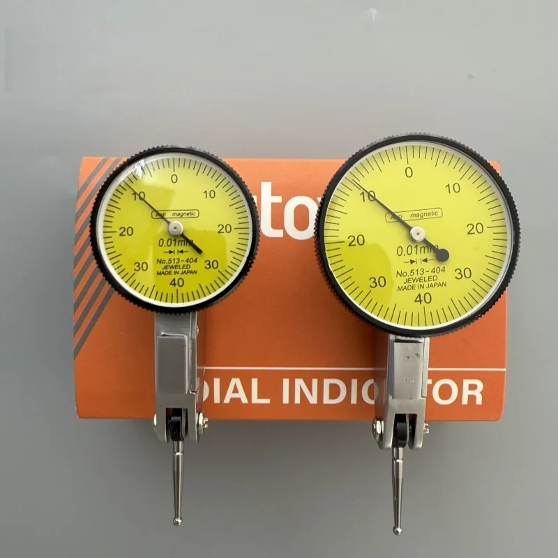 Micrômetro CNC 513-404 com Indicador Analógico de Alavanca, Precisão de 0,01mm, Faixa de 0-0,8mm, Diâmetro de 38-32mm, Ferramenta de Medição