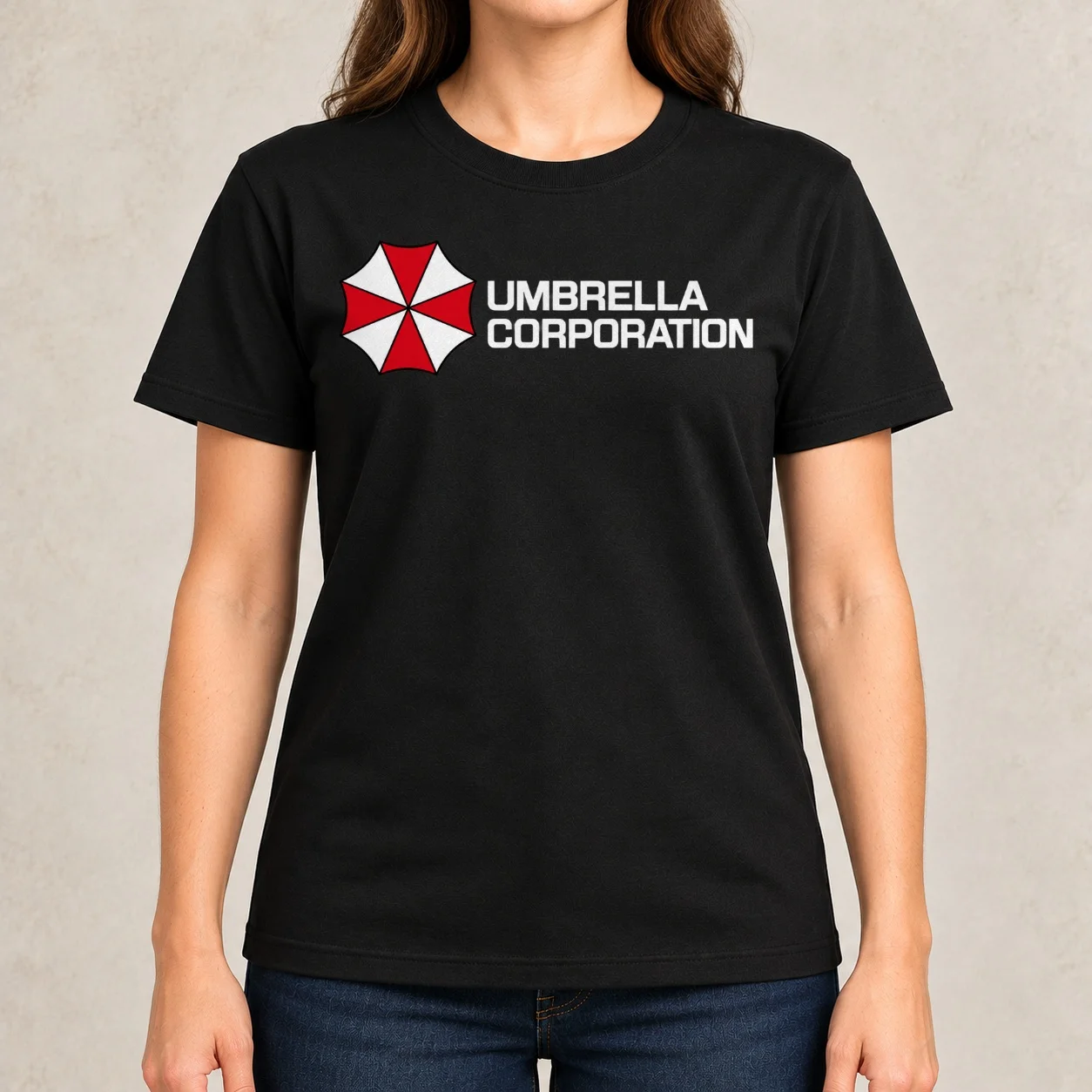 Umbrella Corporation Signature Logo Symbol Classic Women T-Shirt shirts graphic tees tees kawaii clothes Women's tops