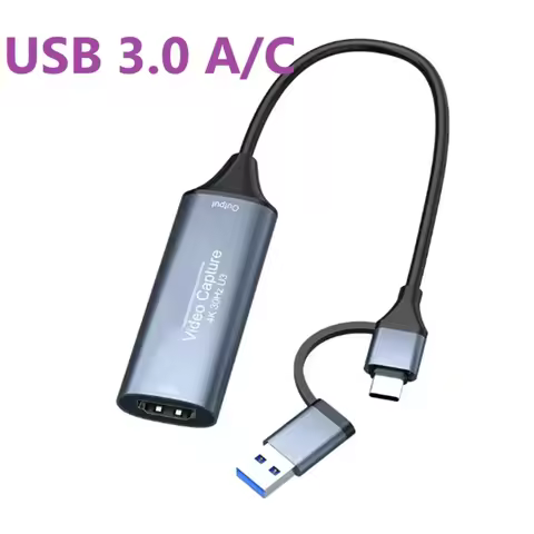 USB 3.0 2.0 Video Capture Card 4K HDMI to USB Type-c Game Grabber Record Live Streaming Video Recorder for Switch Xbox PS4/5