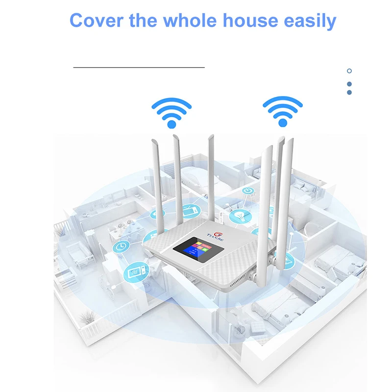 Imagem -04 - Roteador de Modem 4g Lte de Desbloqueio Wifi com Slot para Cartão Sim Wifi de 150mbps Lte Antena de Alto Ganho 5dbi Fdd Ddns Vpn Plug And Play.