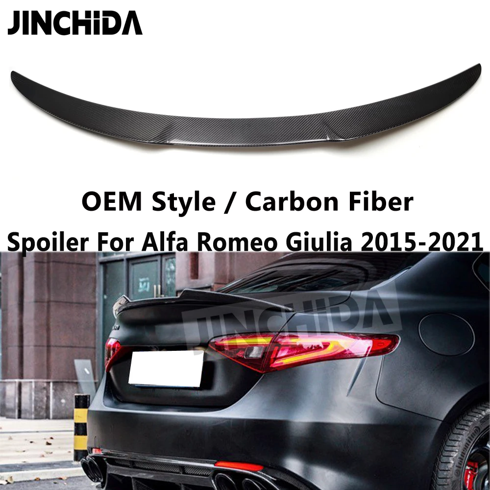 Becquet arrière en Fiber de carbone pour Alfa Romeo Giulia, 4 portes, berline, coffre, lèvre, aile arrière, haute qualité 2015 – 2021