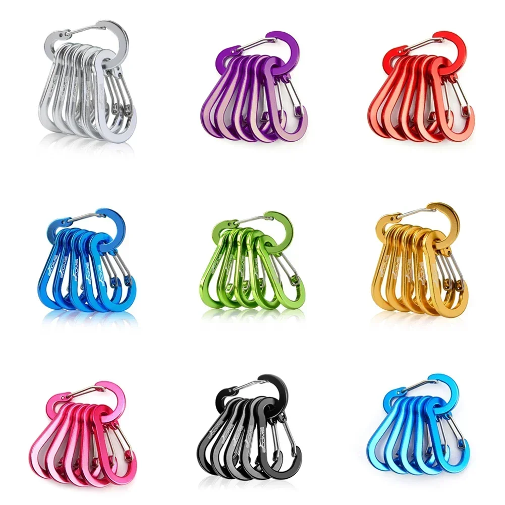 

6PCS/12PCS Carabiner Clip Set Tourist Small Outdoor Fishing Camping Cycling Hiking Multi Tool Keychain Buckle Karabiners