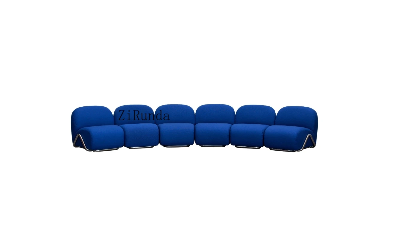 Italian Victoria designer hotel furniture single module sofa living room activity curved combination fabric bedroom villa use