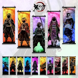 Demon Slayer Hanging Painting Anime Posters Kamado Nezuko Scrolls Picture Wall Artwork Kochou Shinobu Japanese Home Decoration