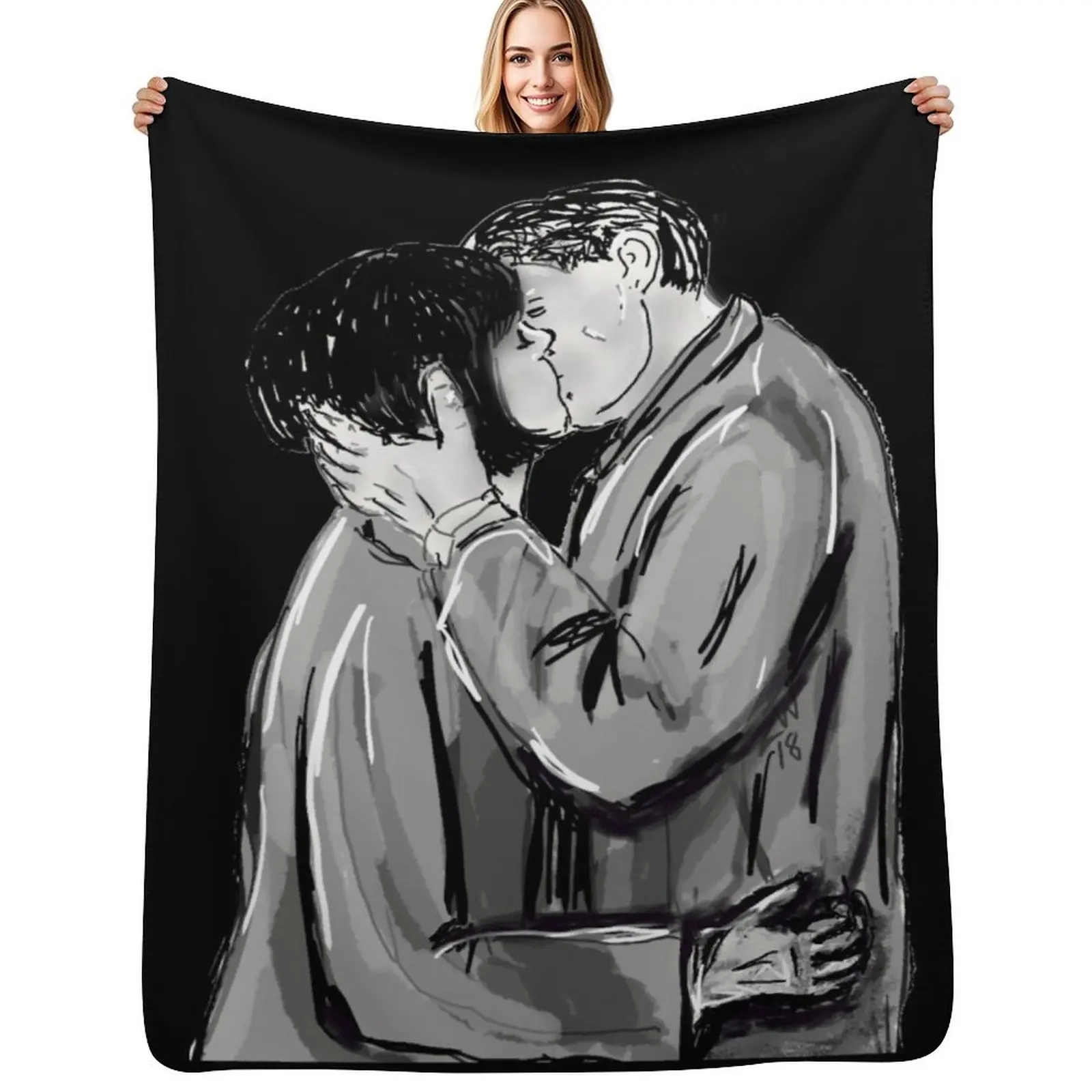 

Phrack -- The Kiss Throw Blanket Versatile Cozy Throw Blanket for All Occasions
