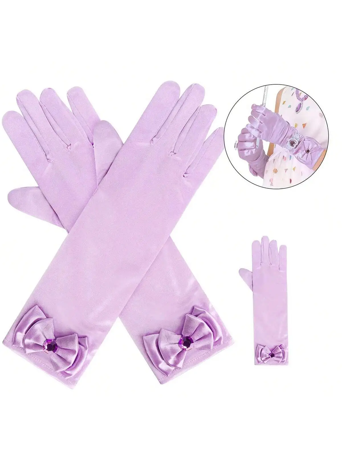 Sofia Princess Cosplay Set Girls Costume Party Favor Jewelry Set Gloves Crown Wand Necklace Earrings Ring Kids