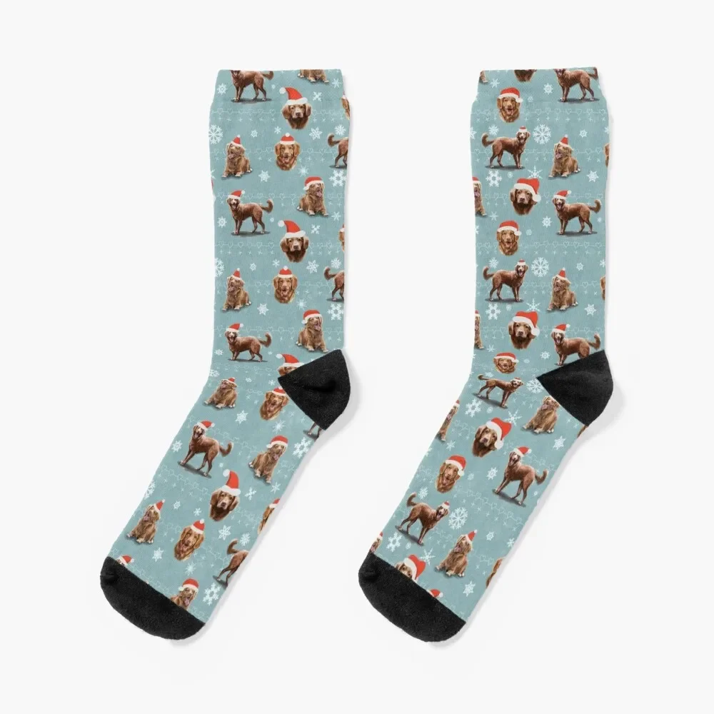 

The Christmas Nova Scotia Duck Tolling Retriever Dog Socks gift hiphop Mens Socks Women's