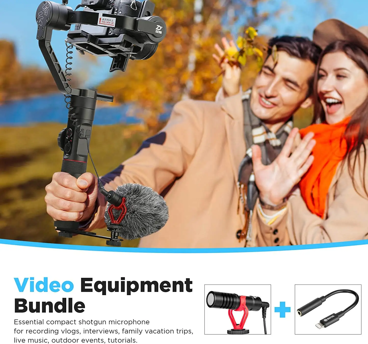 BOYA BY-MM1 Professional Cardioid Shotgun Microphone for iPhone Android Smartphone PC  DSLR Camera Recording Vlog