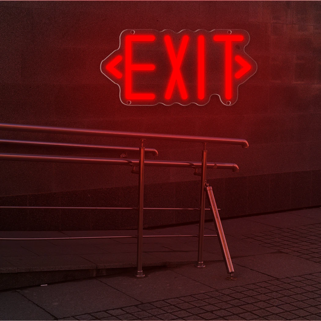 EXIT LED Neon Sign Red LED 5V USB Powered for Commercial Restaurant Shopping Mall Hotel Office Emergency Illumination Decor Neon