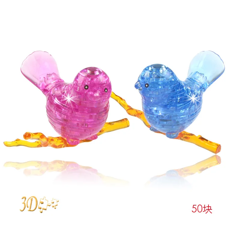 

EBOYU 3D Crystal Puzzle Bird Shaped Model Building Kits Kids DIY Building Figure Toy for Kids Christmas Gift Toys