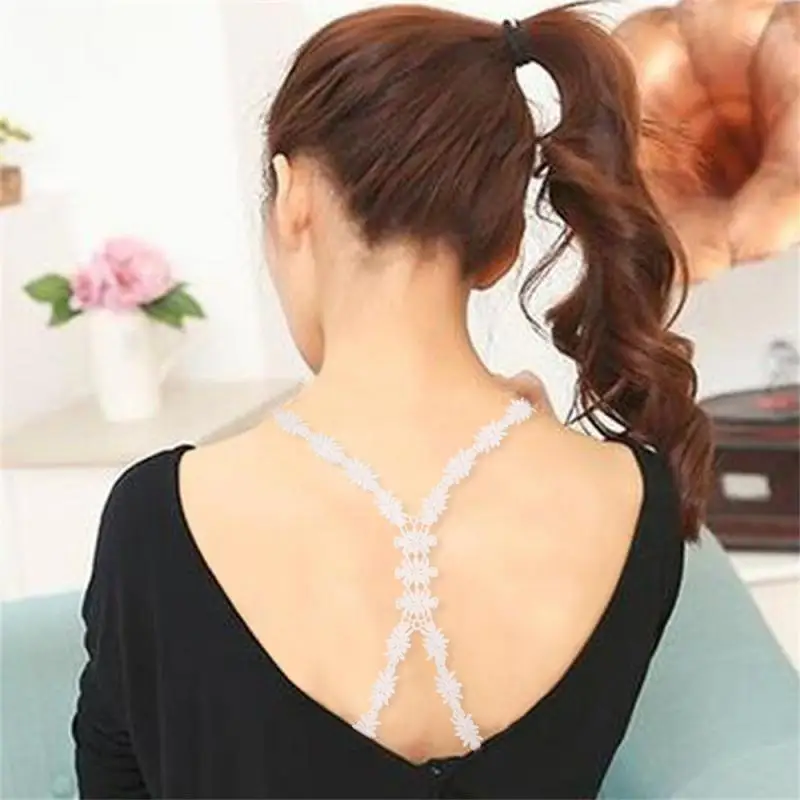 1Pair Bra Straps Lace Back Cross Underwear Straps For Women Non-slip Underwear Straps Lady Girl Decoration Shoulder Straps