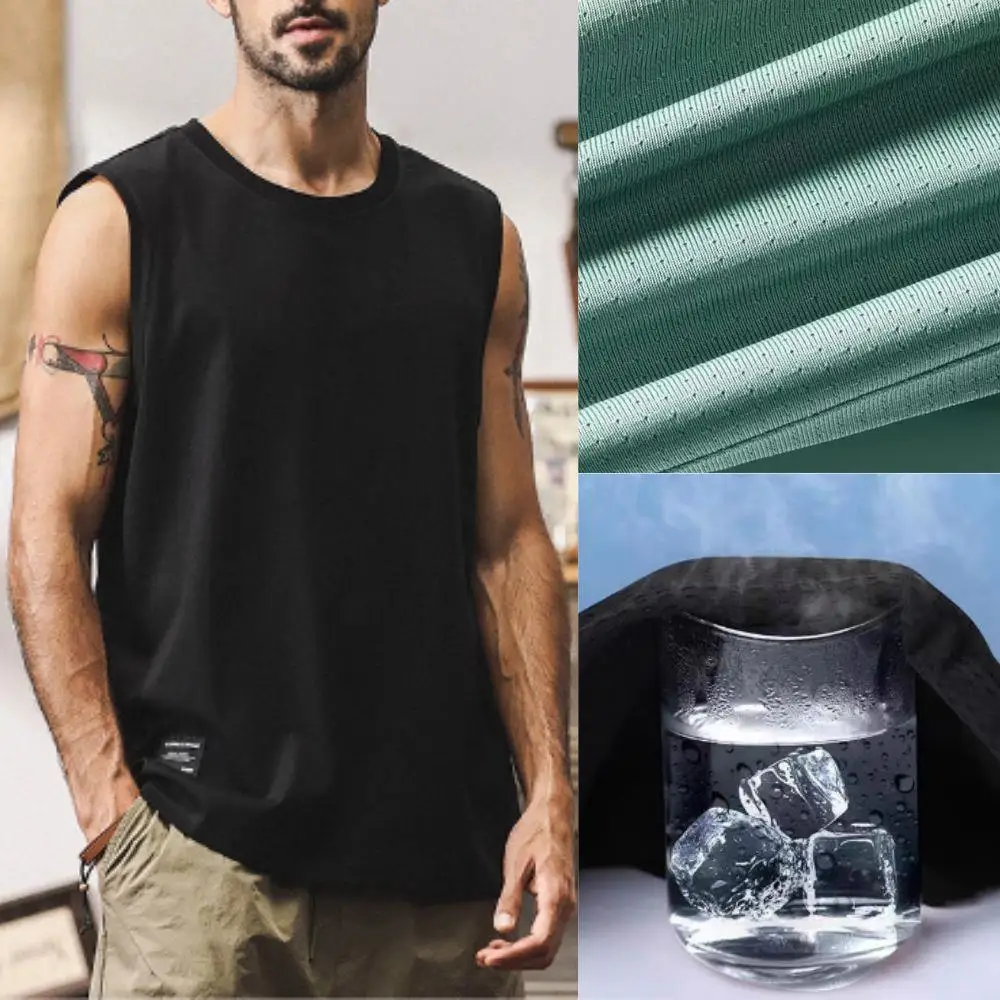 

Casual Comfortable Singlet Solid Color Tank Top For Men Women Sport Fitness Vest Exercise Slim Vest Sleeveless T-shirt Quick Dry