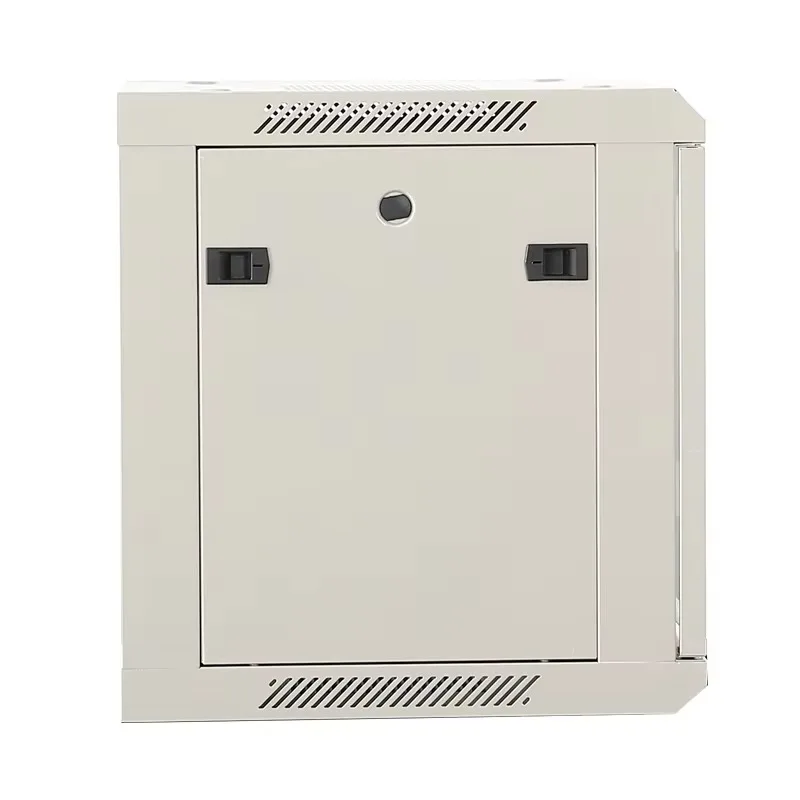 White 9U 19-Inch Steel Server Rack Cabinet Wall Mounted Network Box Data Center Removable Side Panel 600mm