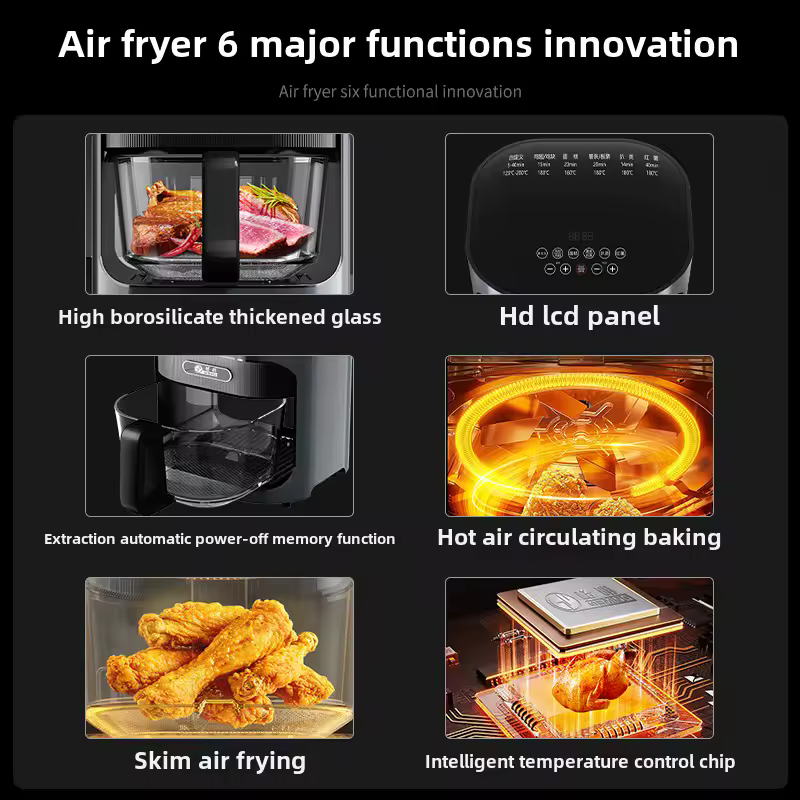 air fryer household steaming and baking integrated uncoated glass inner Review Summary: Is It Worth Considering?