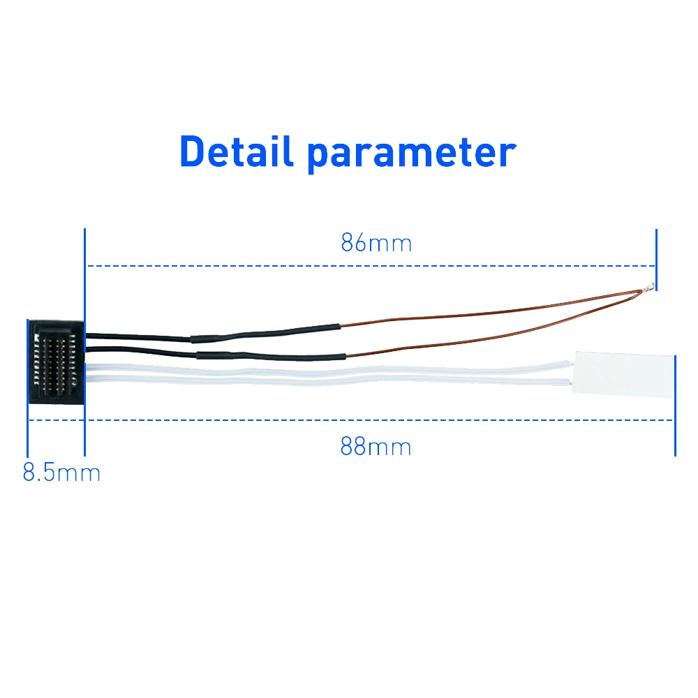 For Bambu p1p p1s Thermistor Cartridge Ceramic Heater Fit Bambu Lab X1,X1 Carbon Thermistor with GH1.25 Terminal Bamboo Heat Rod