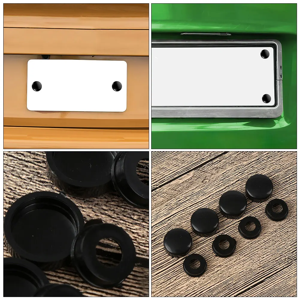 

20 Pairs Plate Black Plastic Cap Durable ABS Material Car Tag Auto Accessories Vehicle Inspections Requirements For Plates