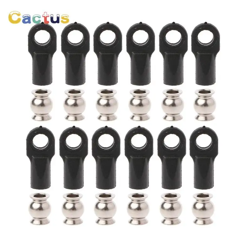 12Pcs Meatal Rod End Link Linkage Balls Joint Head for 1/10 RC Car Crawler Axial TRAXXA Hard Drive Bracket