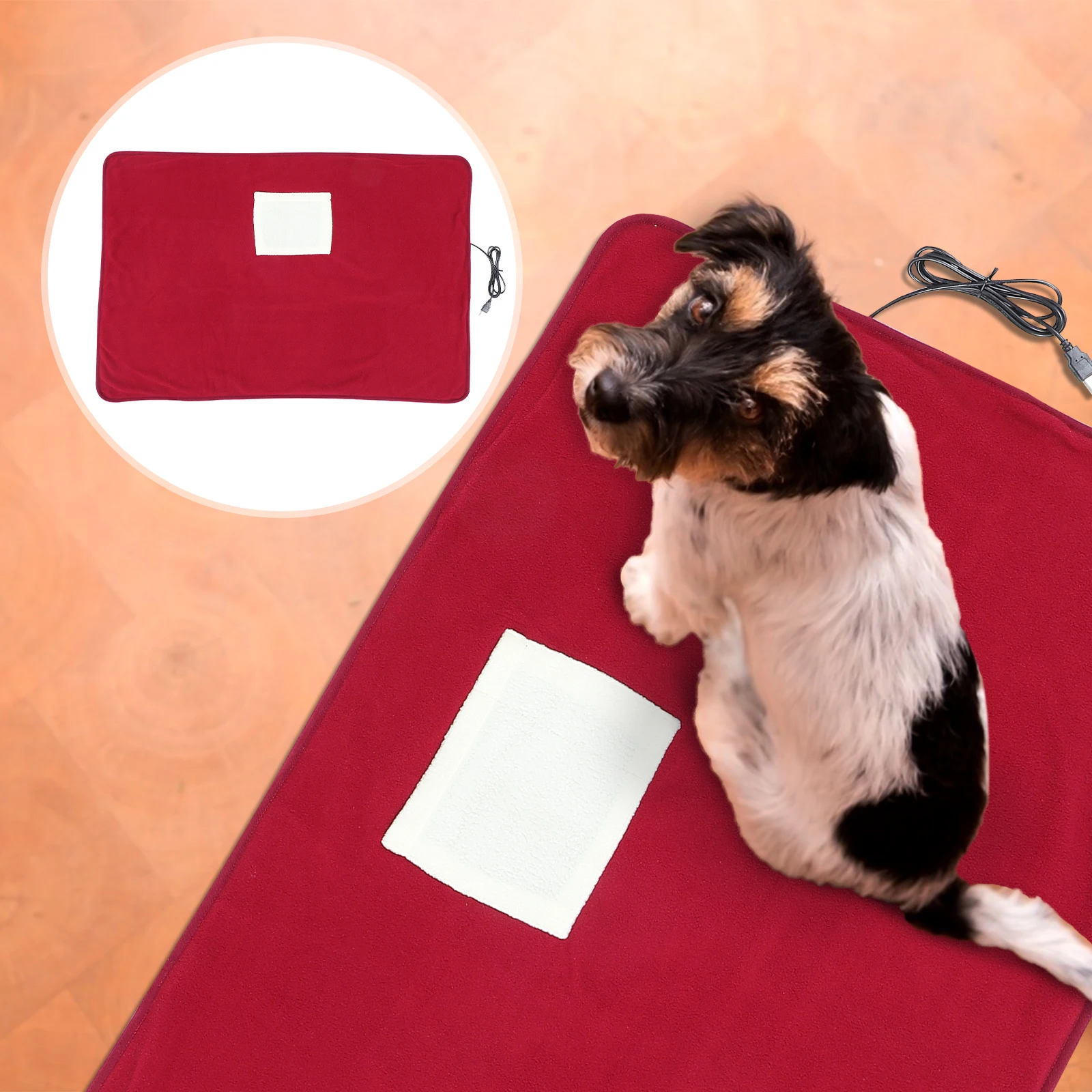 ผ้าห่มไฟฟ้า USB เครื่องทําความร้อน Pad เตียงสัตว์เลี้ยงอุ่นแมวเครื่องทําความร้อนสุนัขขนาดเล็ก 100% โพลีเอสเตอร์ฤดูหนาวเบาะ