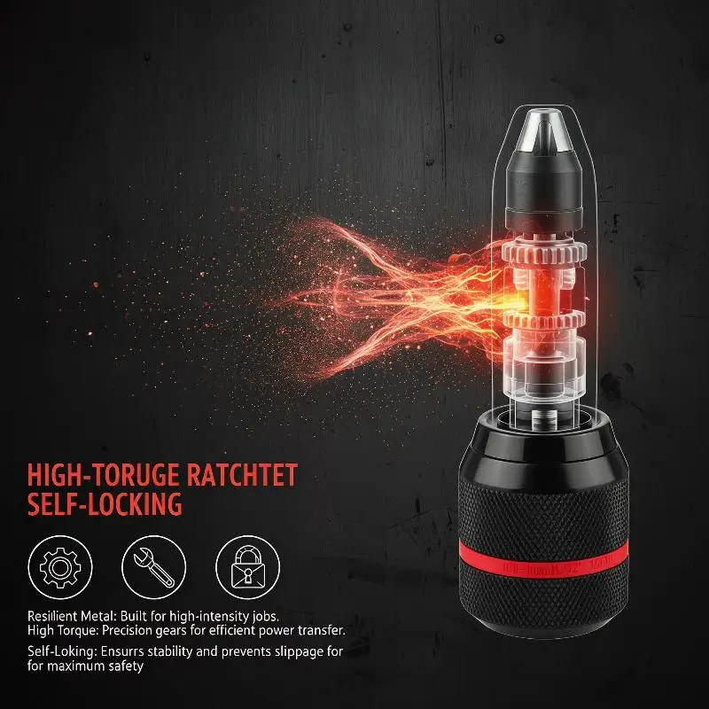 10mm Hard Metal Drill Chuck Self Locking Keyless Electric Tools 3/8-24UNF Thread For Rechargeable Electric Drills