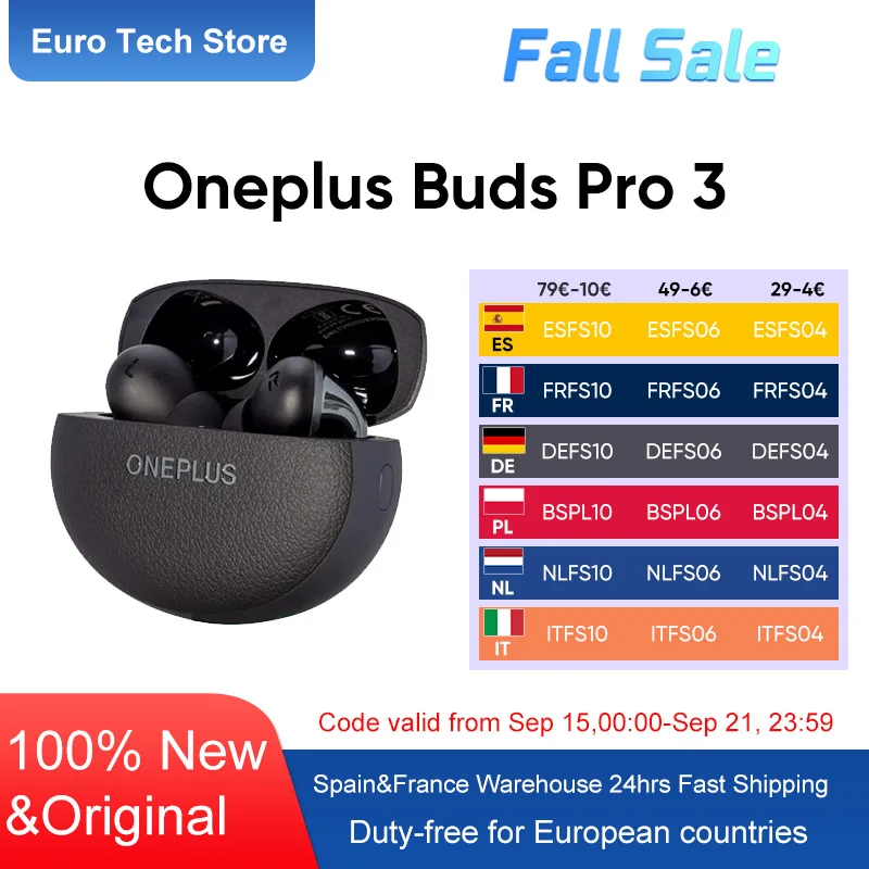Versión Global Oneplus Buds Pro 3 TWS auricular Bluetooth 50dB cancelación activa de ruido 43h duración de la batería Bluetooth 5,4 IP55 AAC SBC