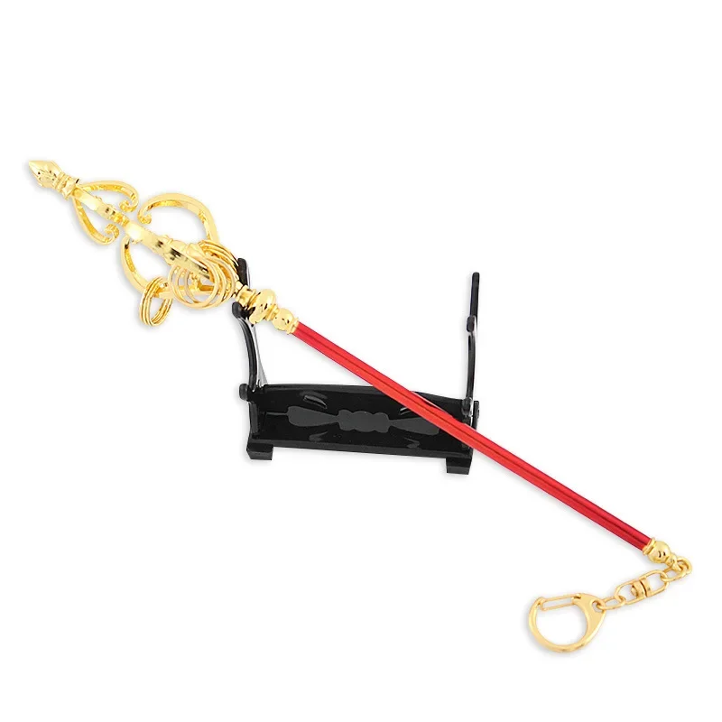 King\'s game around the Journey to the West Tang Sanzang Tang Monk 22cm Jin Chan Chan stick alloy sword model ornaments toys